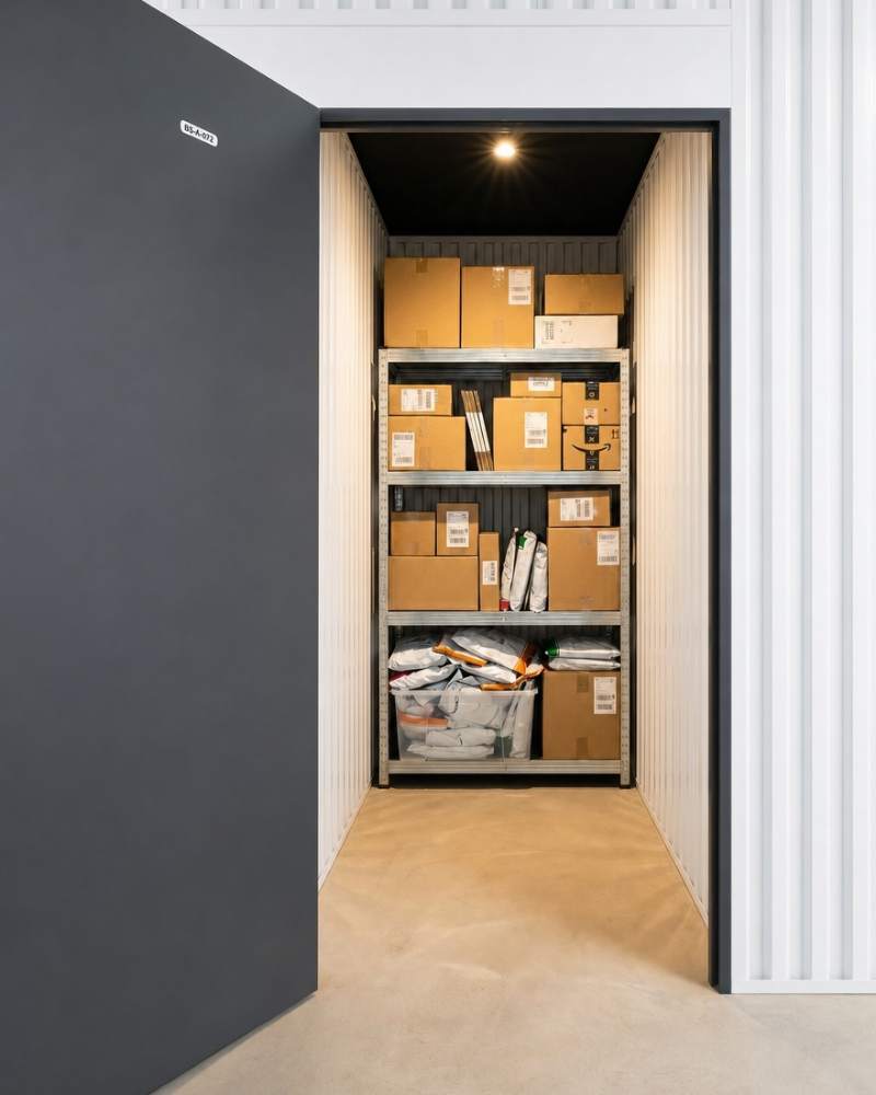 Eine BookaBox-Box, gepackt für E-Commerce